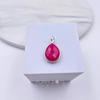 Sterling Silver Rubellite Teardrop Pendant