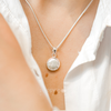 Sterling Silver Coin Pearl Pendant