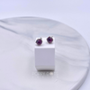 Sterling Silver Garnet Claw Studs