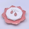 Sterling Silver Oval Cab Rose Quartz Earrings