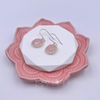 Luxurious Sterling Silver Rose Quartz and Zirconia Earrings