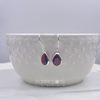 Sterling Silver Classic Garnet Teardrop Earrings