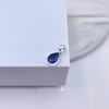 Sterling Silver Teardrop Blue Sapphire Pendant