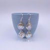 Luxurious Sterling Silver Double Coin Pearl Earrings