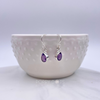 Sterling Silver Purple Amethyst Teardrop Earrings