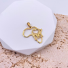 Sterling Silver Gold Plated Giraffes in Love Africa Pendant