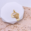 Sterling Silver Gold Plated Leopard Africa Pendant