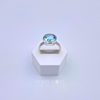 Deluxe Sterling Silver Blue Topaz Square Ring