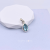 Deluxe Sterling Silver Blue Topaz Teardrop Pendant