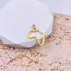 Sterling Silver Gold Plated Africa Outline Pendant