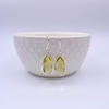 Sterling Silver Tall Teardrop Lemon Quartz Earrings