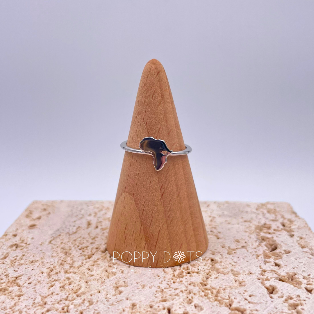 Sterling Silver Mini Africa Ring