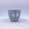 Sterling Silver Oval Cab Moonstone Earrings