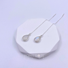 Sterling Silver Teardrop Moonstone Threader Earrings