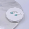 Sterling Silver Oval Blue Onyx Earrings