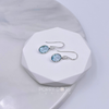 Sterling Silver Oval Blue Topaz Earrings