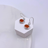 Sterling Silver Detailed Oval Carnelian Earrings