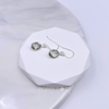 Sterling Silver Oval Green Amethyst Earrings