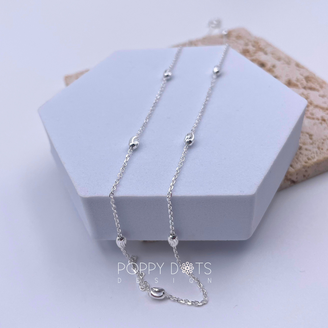 Sterling Silver 45 cm dottie chain