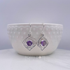 Sterling Silver Extravagant Purple Amethyst Earrings