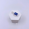 Sterling Silver Rectangular Blue Sapphire Pendant