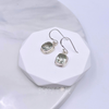 Luxurious Sterling Silver Rectangular Green Amethyst Earrings