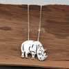Sterling Silver Rhino Pendant