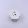 Sterling Silver Modern Circle Rubellite Pendant