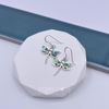 Sterling Silver  Shell Dragonfly Earrings