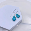 Sterling Silver Teardrop Copper Turquoise Earrings