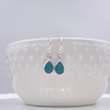 Sterling Silver Teardrop Emerald Earrings