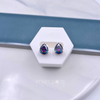 Sterling Silver Teardrop Mystic Topaz Studs