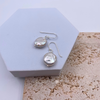 Sterling Silver & Freshwater Coin Pearl Hook Earrings