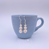 Sterling Silver Triple Pearl Drop Earrings