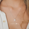 Sterling Silver & Teardrop Zirconia Necklace